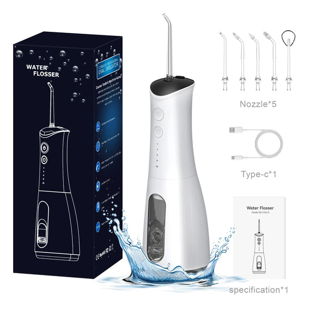 Water Flosser Teeth Cleaning Denta l Device Portable IPX7 Waterproof Jet Oral Irrigator Water Pick