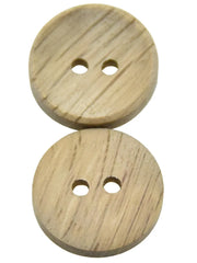 30PCs Natural Color Chestnut Wood Texture Wooden Buttons 15-20mm Sewing  Scrapbooking For Clothes Handmade 2 Holes Button