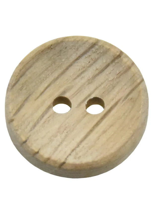 30PCs Natural Color Chestnut Wood Texture Wooden Buttons 15-20mm Sewing  Scrapbooking For Clothes Handmade 2 Holes Button
