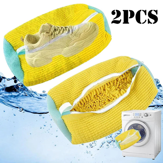 1/2pcs Shoe Cleaning Bag Shoe Washing Bag For Washing Machine Laundry Bag For Shoe Wrap-Around Cleaning Reusable Washer Shoe Bag