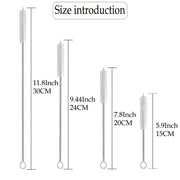 Straw Cleaner Brush Kit for Stanley - (4-Size) Extra Long Pipe Cleaners, Straw Cleaning Brush for Tumbler, Bottle