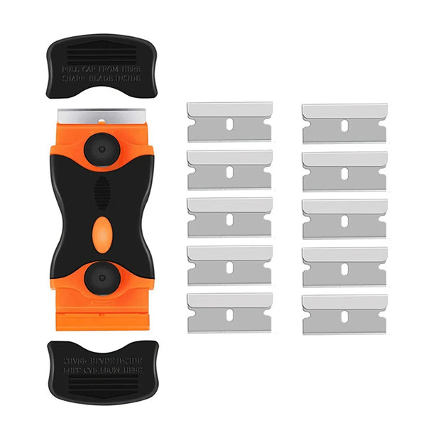 Razor Blade Scraper Tool,Sticker Remover Cleaning Scraper for Paint,Decal,Adhesive,Label,Caulk,Glass Scraper for Window Cooktop