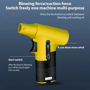 Electric Air Duster 130000RPM Mini Turbo Fan Blowing and Suction Dual-purpose Dust Removal Jet Dry Blower Portable Handheld