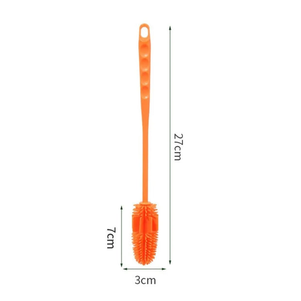 No Dead Corner Silicone Cup Brush Long Handle Portable Cup Scrubber Multipurpose Bottle Cleaning Brush Water Bottle