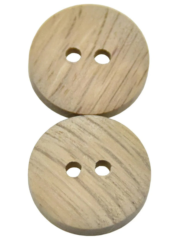 30PCs Natural Color Chestnut Wood Texture Wooden Buttons 15-20mm Sewing  Scrapbooking For Clothes Handmade 2 Holes Button