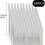 Straw Cleaner Brush Kit for Stanley - (4-Size) Extra Long Pipe Cleaners, Straw Cleaning Brush for Tumbler, Bottle