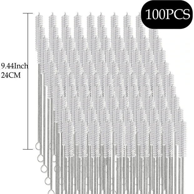 Straw Cleaner Brush Kit for Stanley - (4-Size) Extra Long Pipe Cleaners, Straw Cleaning Brush for Tumbler, Bottle