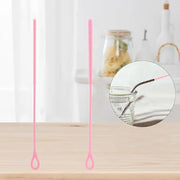 2pcs Durable 6/8mm Silicone Straw Brushes Soft Bendable Pipe Tube Cleaning Brush Reusable Extra Long Pacifier Brush Kitchen