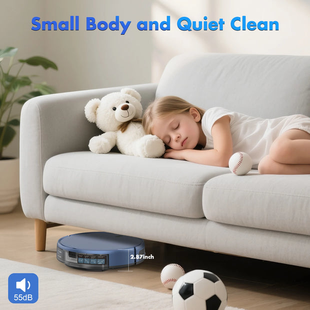 Rayfurn BR151 Robot Vacuum Cleaner Mop Smart APP Control Intelligent Planned for Home Floor Washing Carpet Pet Hair Cleaning