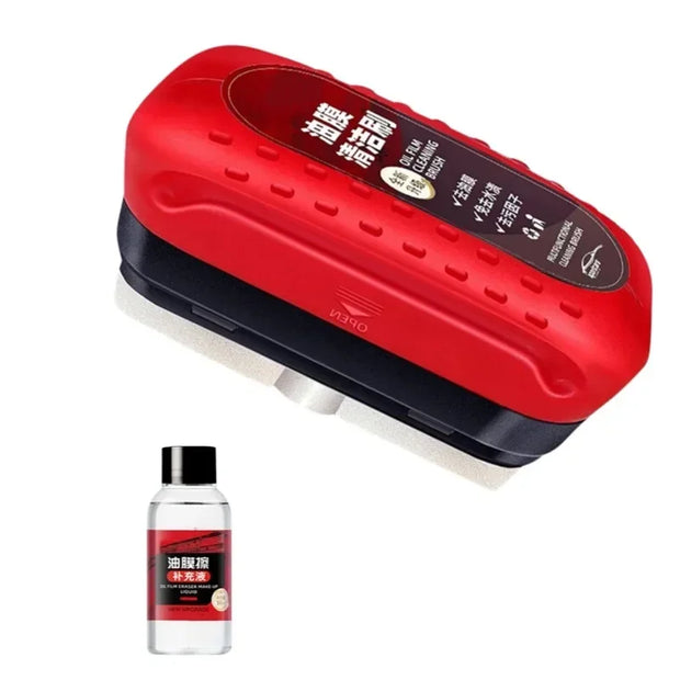 Car Glass Oil Film Cleaning Brush Agent Powerful Windshield Cleaner Rain Fog Proof Glass Sponge Water Spots Auto Removal Oil