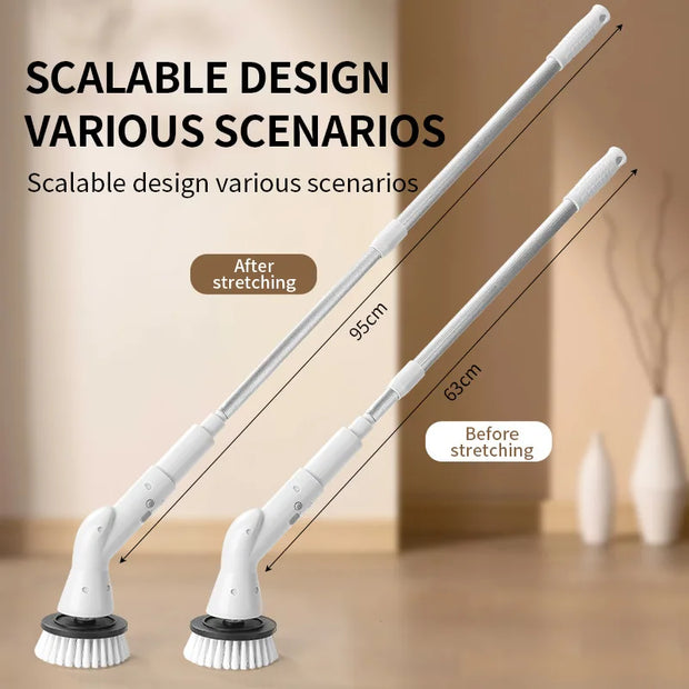 Xiaomi MIJIA 6 in 1 Powerful Electric Cleaning Brush Wireless Spin Scrubber Brush Deep Cleaning Heads For Bathroom Kitchen