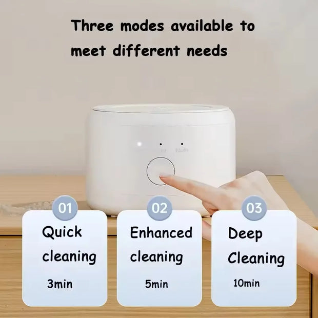 Xiaomi Ultrasonic Braces Cleaning Machine Multi-function Invisible Retainer Denture Machine Jewelry High Frequency Cleaner