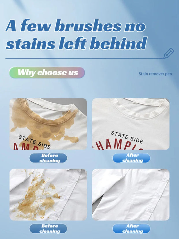 White Clothes Stain Remover Pen Strong Portable Waterless tant Oil Stain Remover Pen