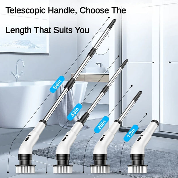 Xiaomi Wireless 9-in-1 Electric Cleaning Brush Kitchen And Bathroom Tile Waterproof Sweeping Brush Extended Telescopic Household