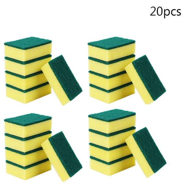 20-200pcs Dishwashing Sponge Kitchen Nano Emery Magic Clean Rub Pot Rust Focal Stains Sponge Removing Kit Cleaning Brush Sponges