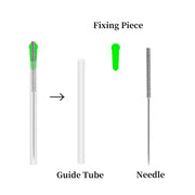 Acupuncture Needles with Individual Tube 200pcs Sterile Disposable Acupuncture Needle Stainless Steel 1 Needle with 1 Guide Tube