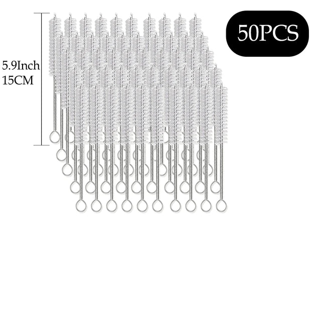 Straw Cleaner Brush Kit for Stanley - (4-Size) Extra Long Pipe Cleaners, Straw Cleaning Brush for Tumbler, Bottle