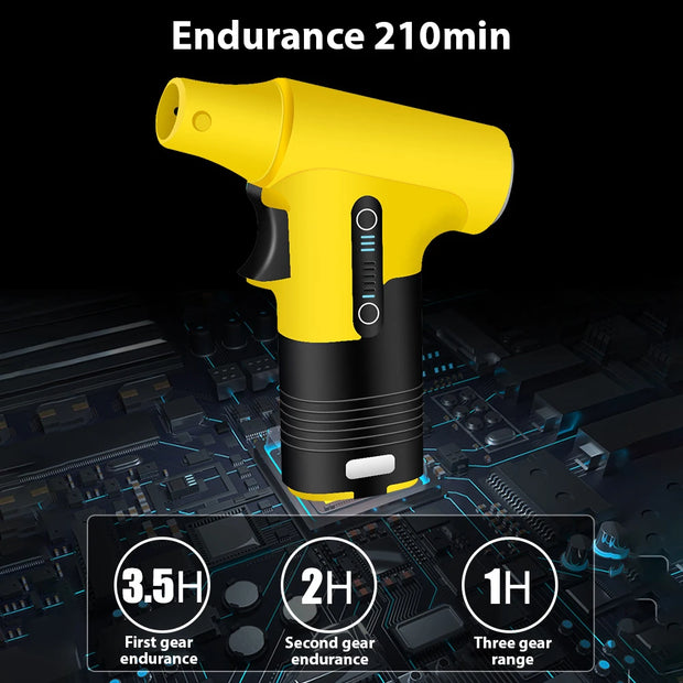 Electric Air Duster 130000RPM Mini Turbo Fan Blowing and Suction Dual-purpose Dust Removal Jet Dry Blower Portable Handheld