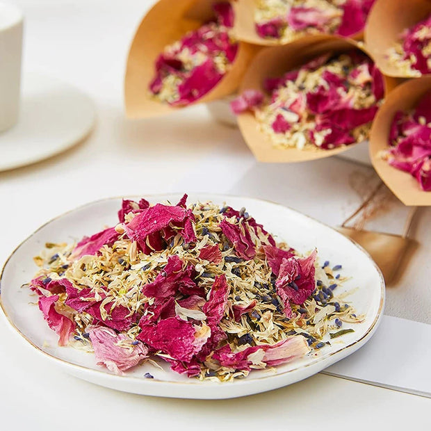 Natural Wedding Confetti Dried Flower Red Rose Petal Pop Wedding Birthday Party DIY Decoration Gift Biodegradable Party Supplies