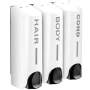 Triple 350ml Shower Bath Shampoo Dispenser Multi-Purpose Wall-Mount Heat-Resistant Large Capacity for Bathroom Accessories