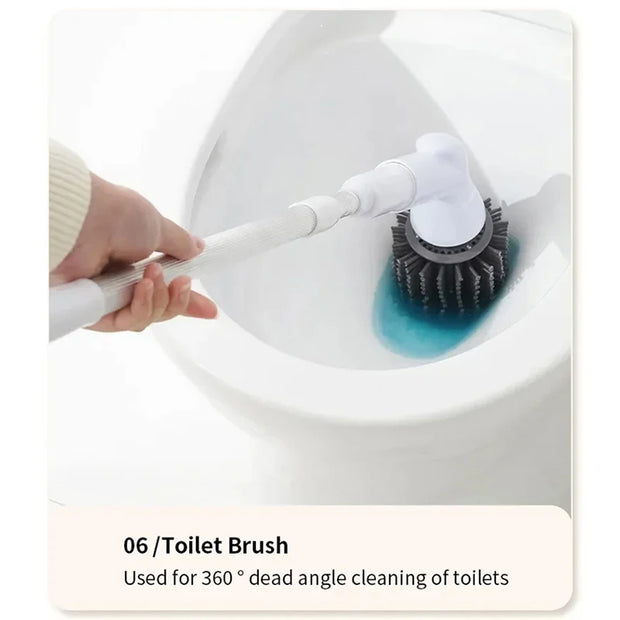 Xiaomi MIJIA 2000mAh 6-in-1 Electric Cleaning BrushWireless Intelligence Rotary Clean Brush Shower Clean Brush Kitchen Bathroom
