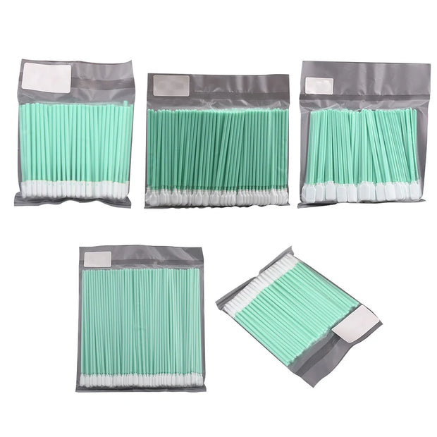 100Pcs/Pack Non Woven Cotton Swabs Dust-free Anti-static Micro Swab Sticks Lint Cleaning Tools For Fiber Laser Machine Focus Len
