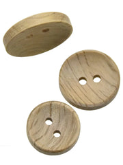 30PCs Natural Color Chestnut Wood Texture Wooden Buttons 15-20mm Sewing  Scrapbooking For Clothes Handmade 2 Holes Button