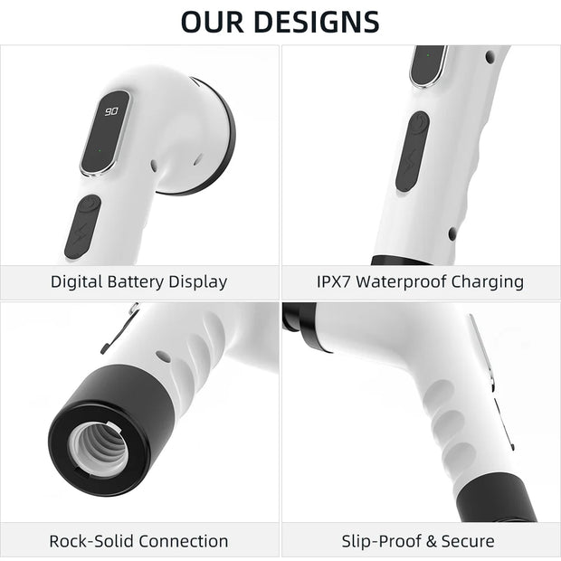 Viladepot Electric Cleaning Brush 9 in 1 Multifunctional Wireless Rotatable Cleaning Brush Bathroom Kitchen Windows Toilet