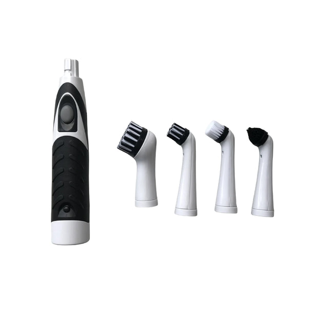 Electric Cleaning Brush Scrubber Crevices Pool Cleaner 4 Replaceable Heads Power Scrubbing Bathroom Accessories for Home Kitchen