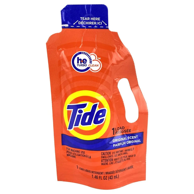 Ultra Concentrated Laundry Detergent Travel Size 1.62oz Liquid Soap Single Load Stain Remover Airplane Friendly Fresh Scent All