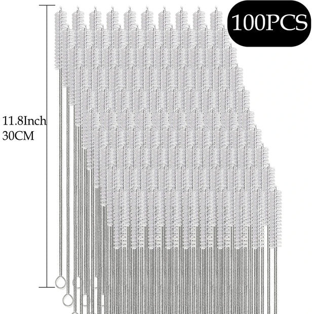 Straw Cleaner Brush Kit for Stanley - (4-Size) Extra Long Pipe Cleaners, Straw Cleaning Brush for Tumbler, Bottle
