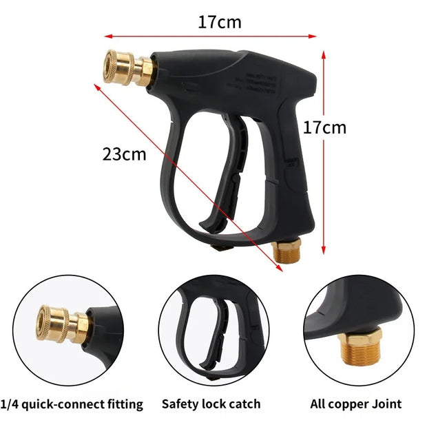 High - Pressure Washer Set - 300 bar, Multi - Purpose, 1L Foam Cannon, 5 Nozzles, M22 - 14 Connection, 1/4 Quick Connect