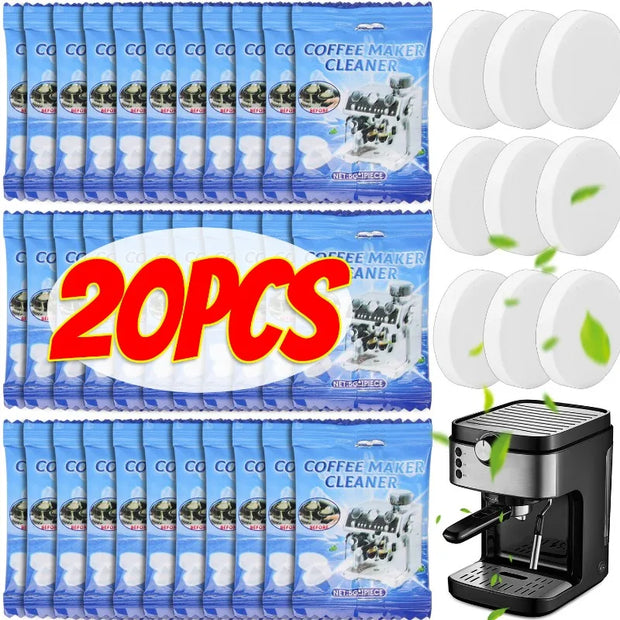 20/5pcs Coffee Machine Cleaning Tablet Strong Descaling Agent For Scale Removal Works On Coffee Makers Kitchen Cleaning Supplies