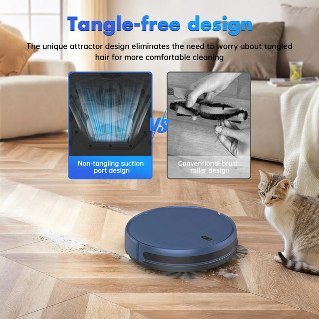 Rayfurn BR151 Robot Vacuum Cleaner Mop Smart APP Control Intelligent Planned for Home Floor Washing Carpet Pet Hair Cleaning