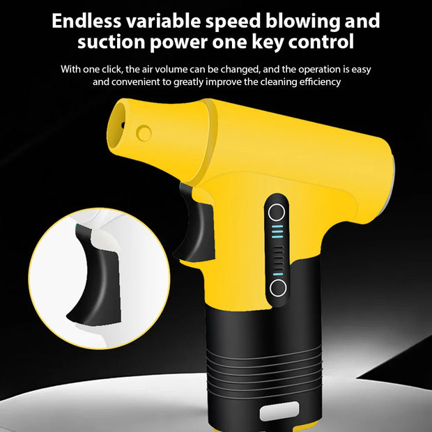 Electric Air Duster 130000RPM Mini Turbo Fan Blowing and Suction Dual-purpose Dust Removal Jet Dry Blower Portable Handheld