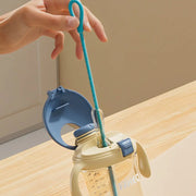 2pcs Durable 6/8mm Silicone Straw Brushes Soft Bendable Pipe Tube Cleaning Brush Reusable Extra Long Pacifier Brush Kitchen