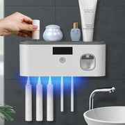 WF OEM Wall Mounted Tooth Brush Sterilizer Cleaner Sterilization Timer Function Rechargeable Cordless Bathroom Toothbrush Holder