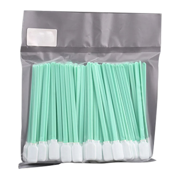 100Pcs/Pack Non Woven Cotton Swabs Dust-free Anti-static Micro Swab Sticks Lint Cleaning Tools For Fiber Laser Machine Focus Len