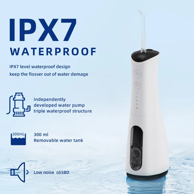 Water Flosser Teeth Cleaning Denta l Device Portable IPX7 Waterproof Jet Oral Irrigator Water Pick