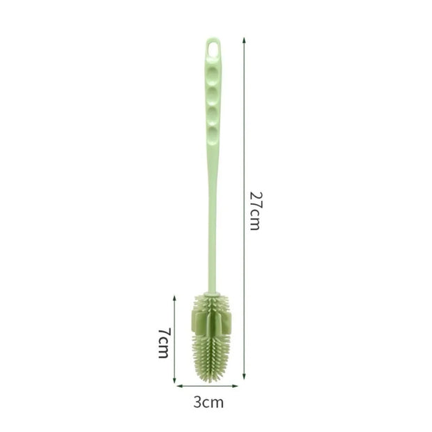No Dead Corner Silicone Cup Brush Long Handle Portable Cup Scrubber Multipurpose Bottle Cleaning Brush Water Bottle