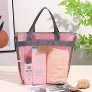 Mesh Makeup Toiletry Storage Bags Handbags Portable Travel Washing Body Shower Tools Organizer Hanging Cosmetic Organizer Pouch