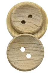 30PCs Natural Color Chestnut Wood Texture Wooden Buttons 15-20mm Sewing  Scrapbooking For Clothes Handmade 2 Holes Button