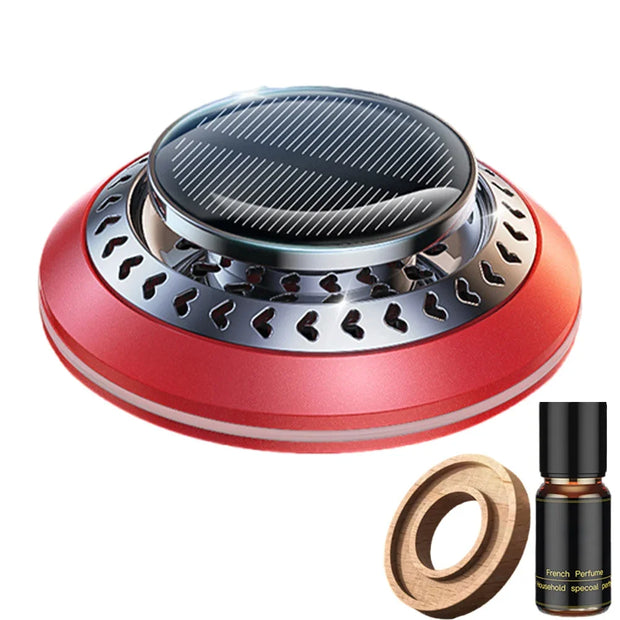 Solar Perfume Diffuser Long Lasting Rotating Car Aromatherapy Car Essential Oils Diffusers Deodorizing Interior Accessories