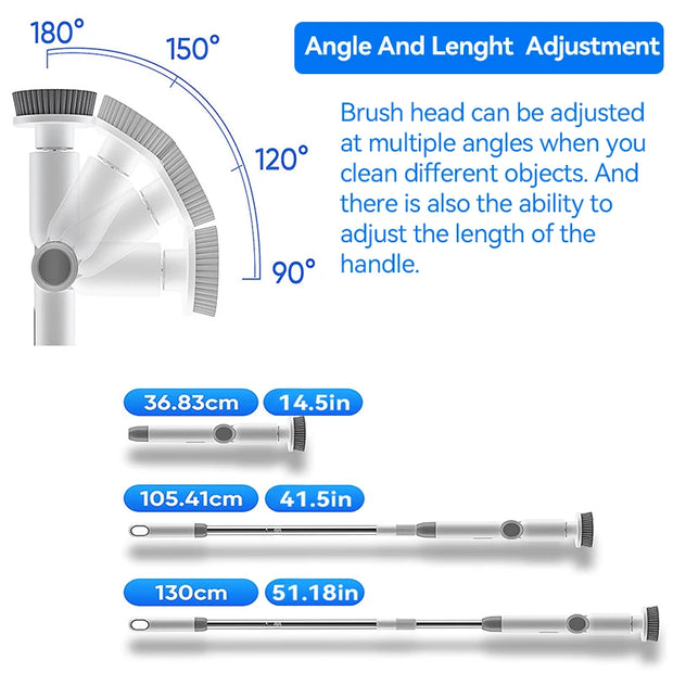 Electric Cleaning Brush 8 in 1 Multifunctional Household Wireless Rotatable Cleaning Brush For Bathroom Kitchen Windows Toilet