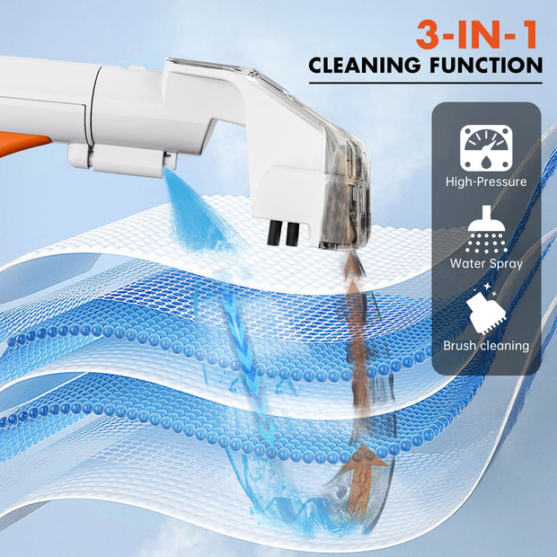 OMESER W07 15kPA Portable Carpet Cleaner Machine 600W Upholstery Cleaner Pet Special Stain Cleaner Powerful for Sofa Car Seat