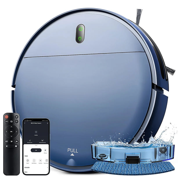 Rayfurn BR151 Robot Vacuum Cleaner Mop Smart APP Control Intelligent Planned for Home Floor Washing Carpet Pet Hair Cleaning